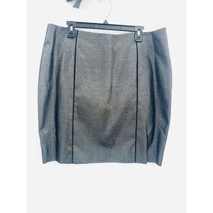 Retail $1100 Pamella Roland Couture Black Silver Skirt Size 18 cocktail formal